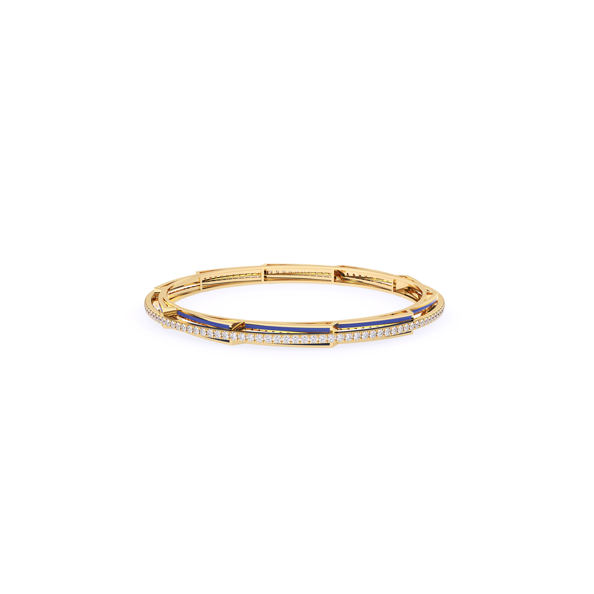 Glamorous Pave Round Diamond Bangle